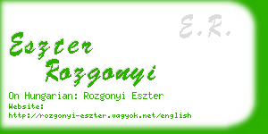 eszter rozgonyi business card